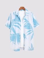 White Leaf Men’s Half Sleeve Casual Printed Shirt