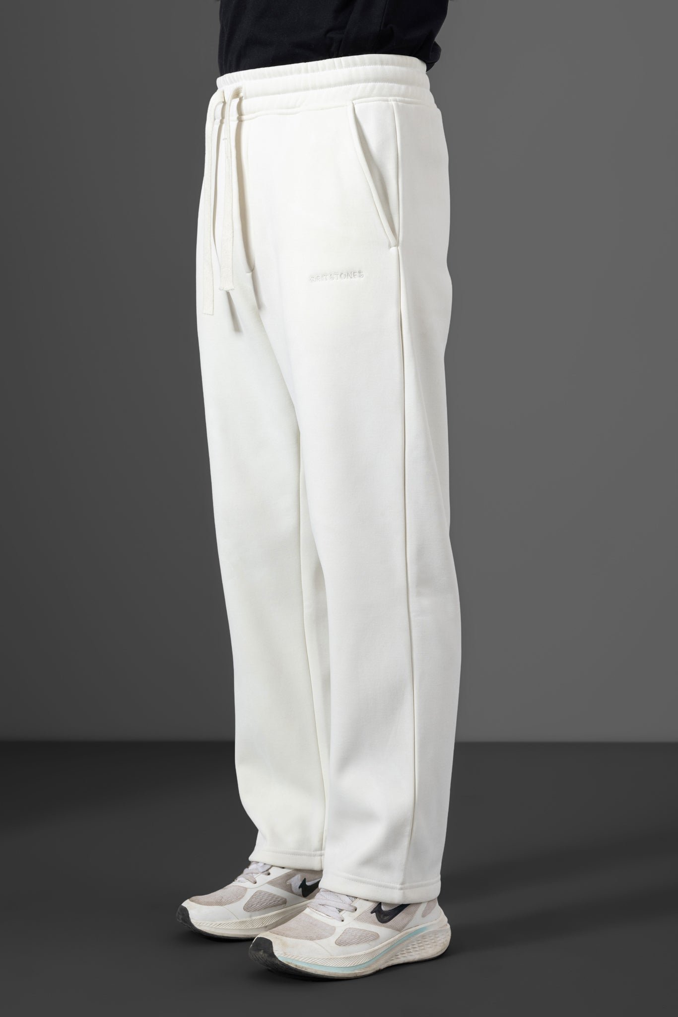 ZHP_6546.jpg White Clean-Look Lounge Sweatpants for Men - Image 1