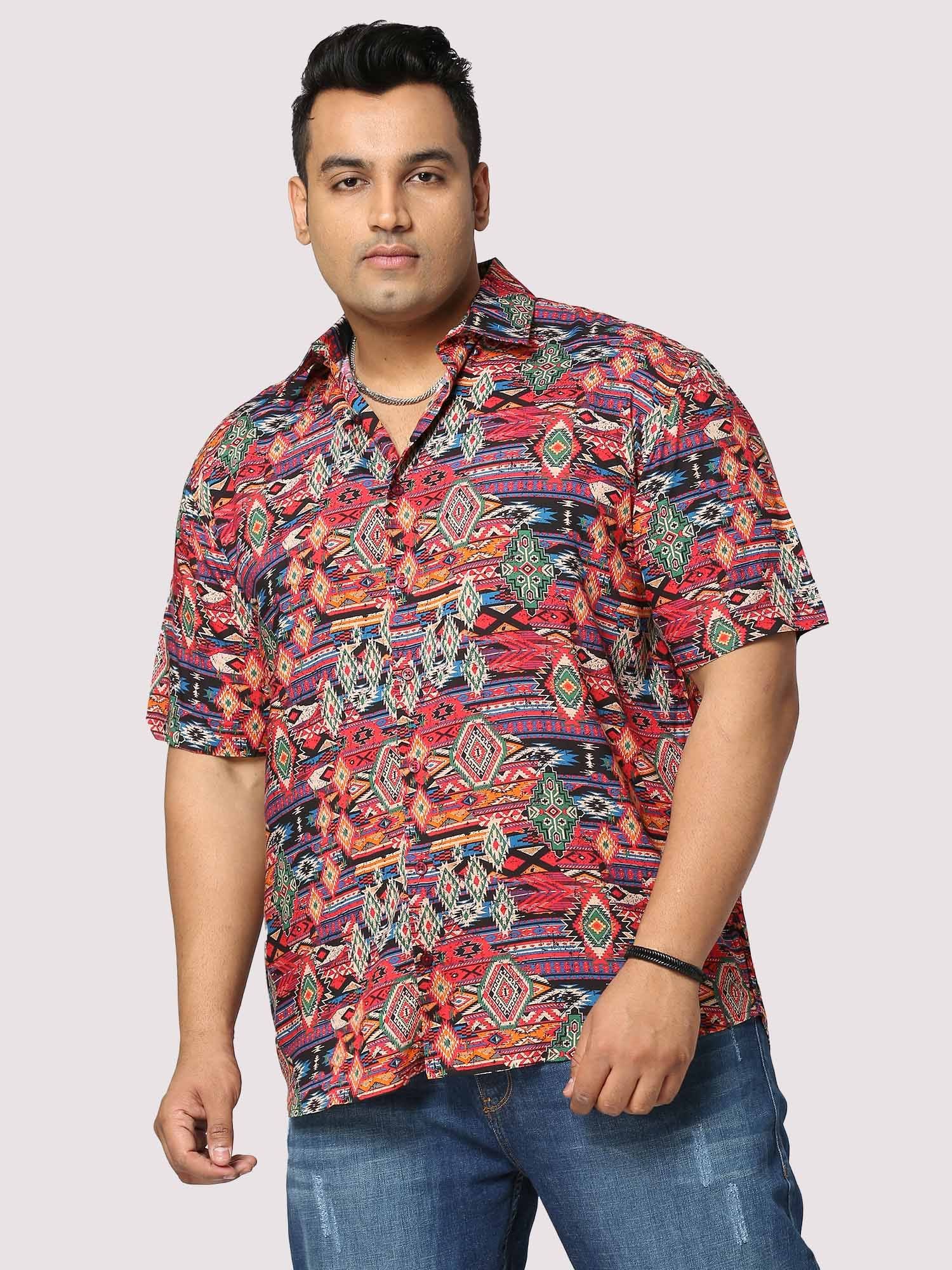 electro-digital-printed-half-shirt-men-s-plus-size-guniaa-fashions-1.jpg Electro Abstract Digital Print Men Plus Size Half Sleeve Shirt - Image 1